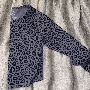 Kano fitness leopard print cropped athletic top